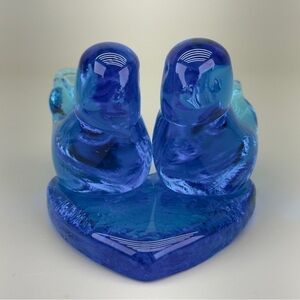 Vintage Handblown ArtGlass Bluebird of Happiness Glass Figurine